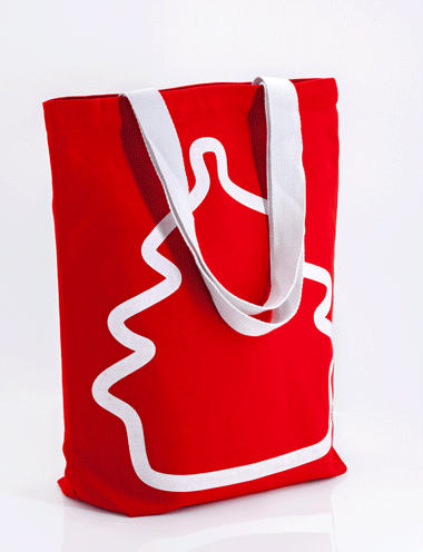 天坛纪念款红色ins风帆布包